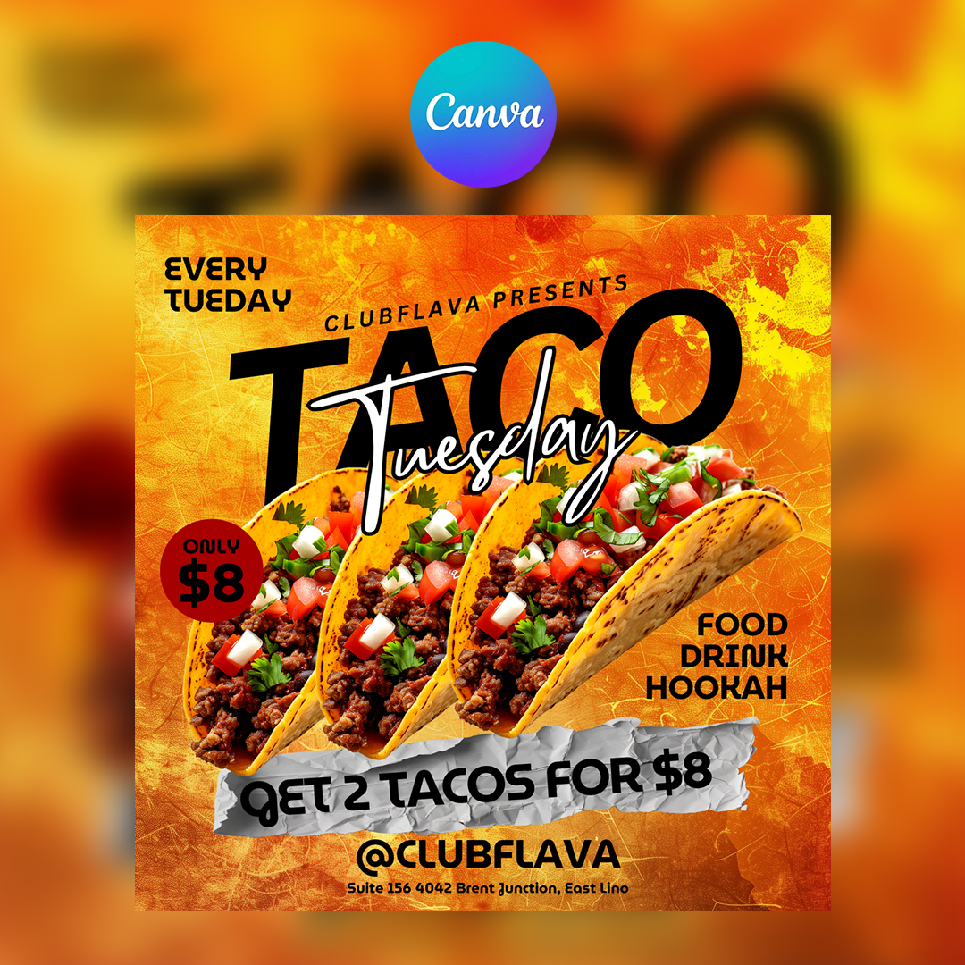 Taco Tuesday Canva Flyer