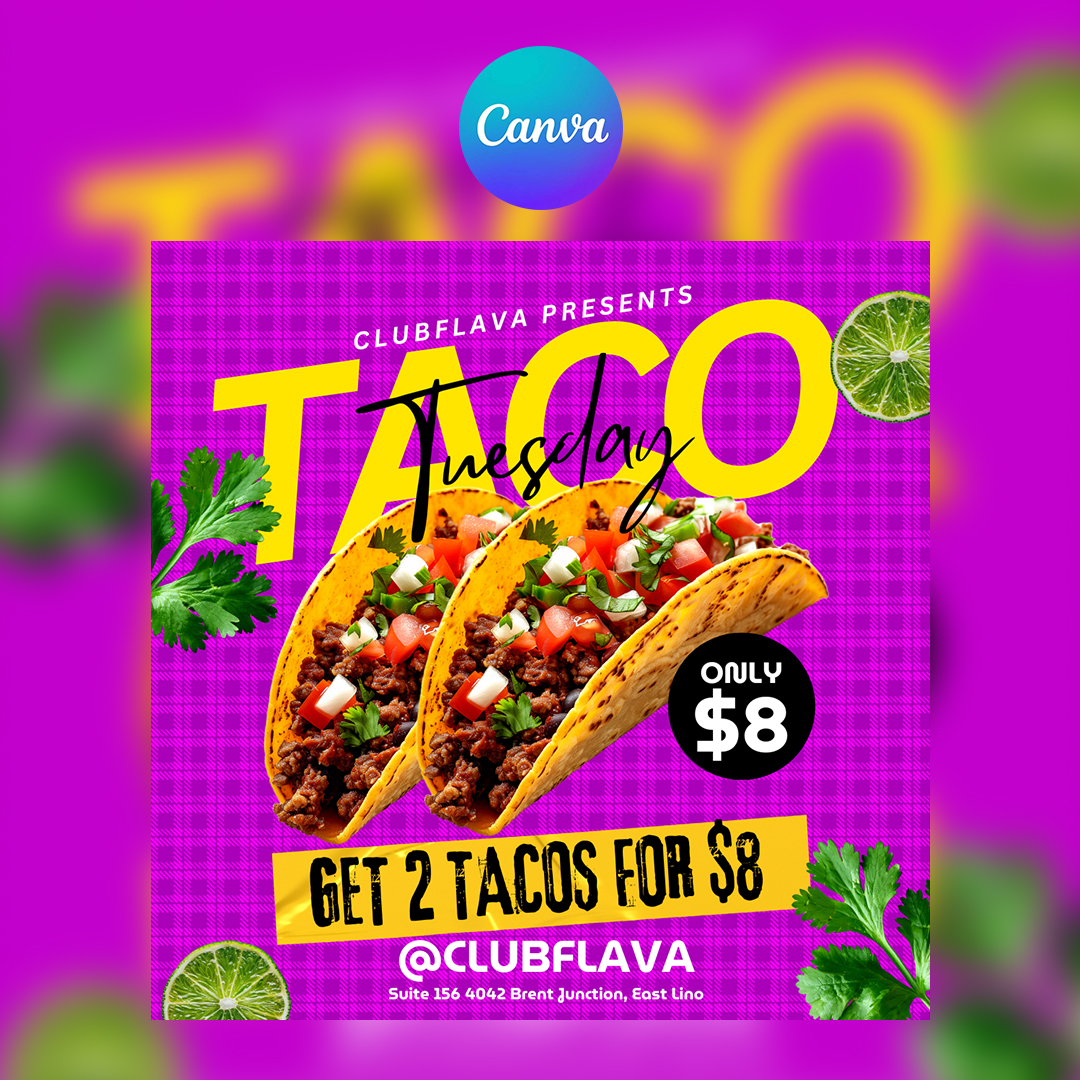 Taco Tuesday Canva Flyer