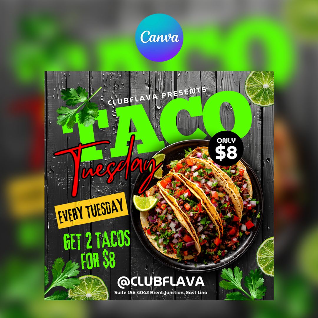 Taco Tuesday Canva Template