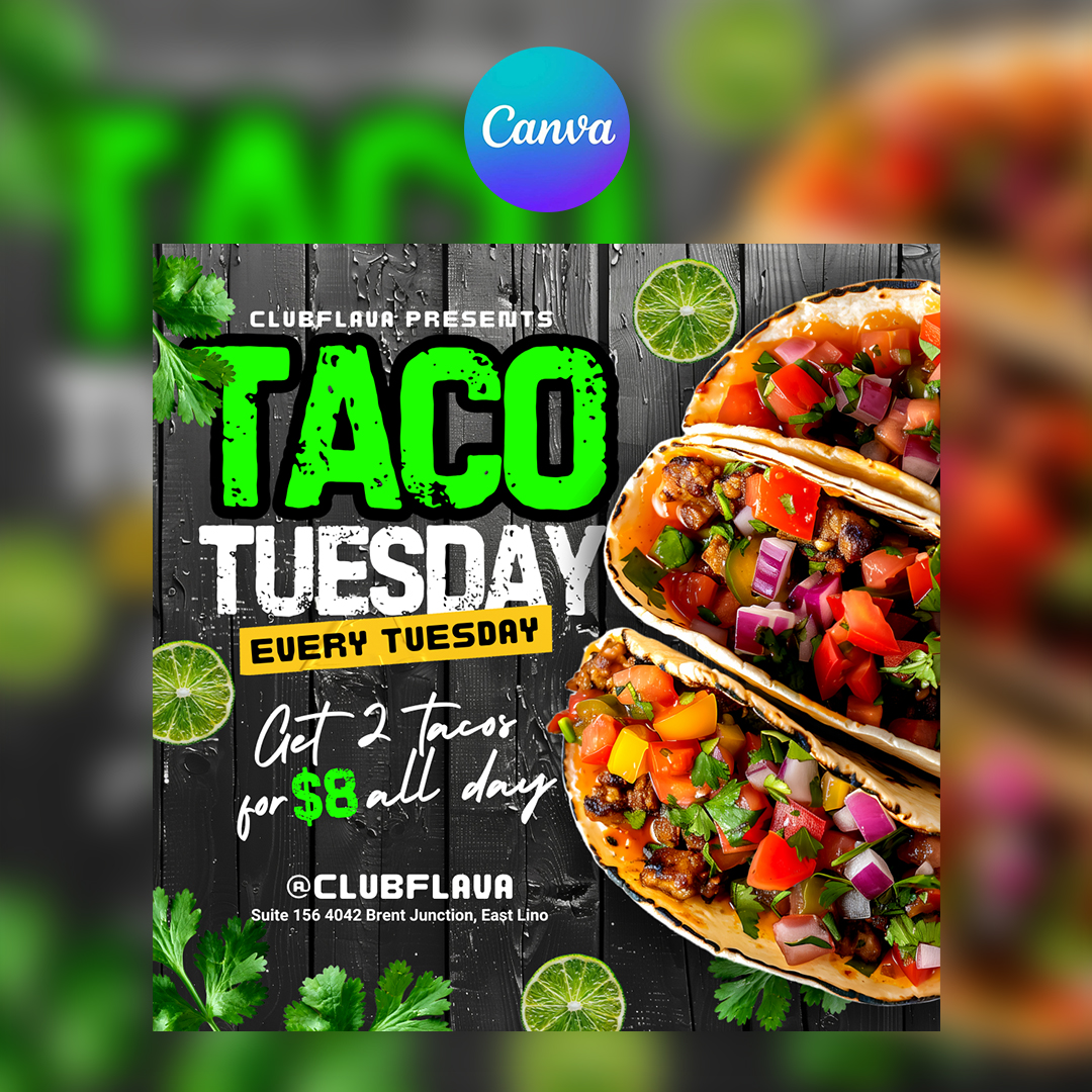 Taco Tuesday Canva Flyer