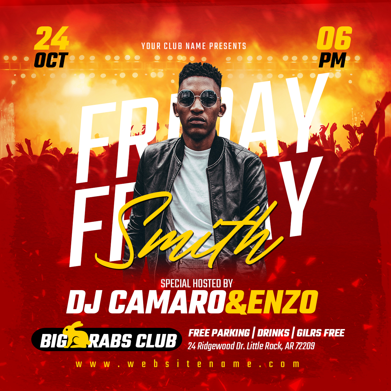 DJ Night Party PSD Flyer