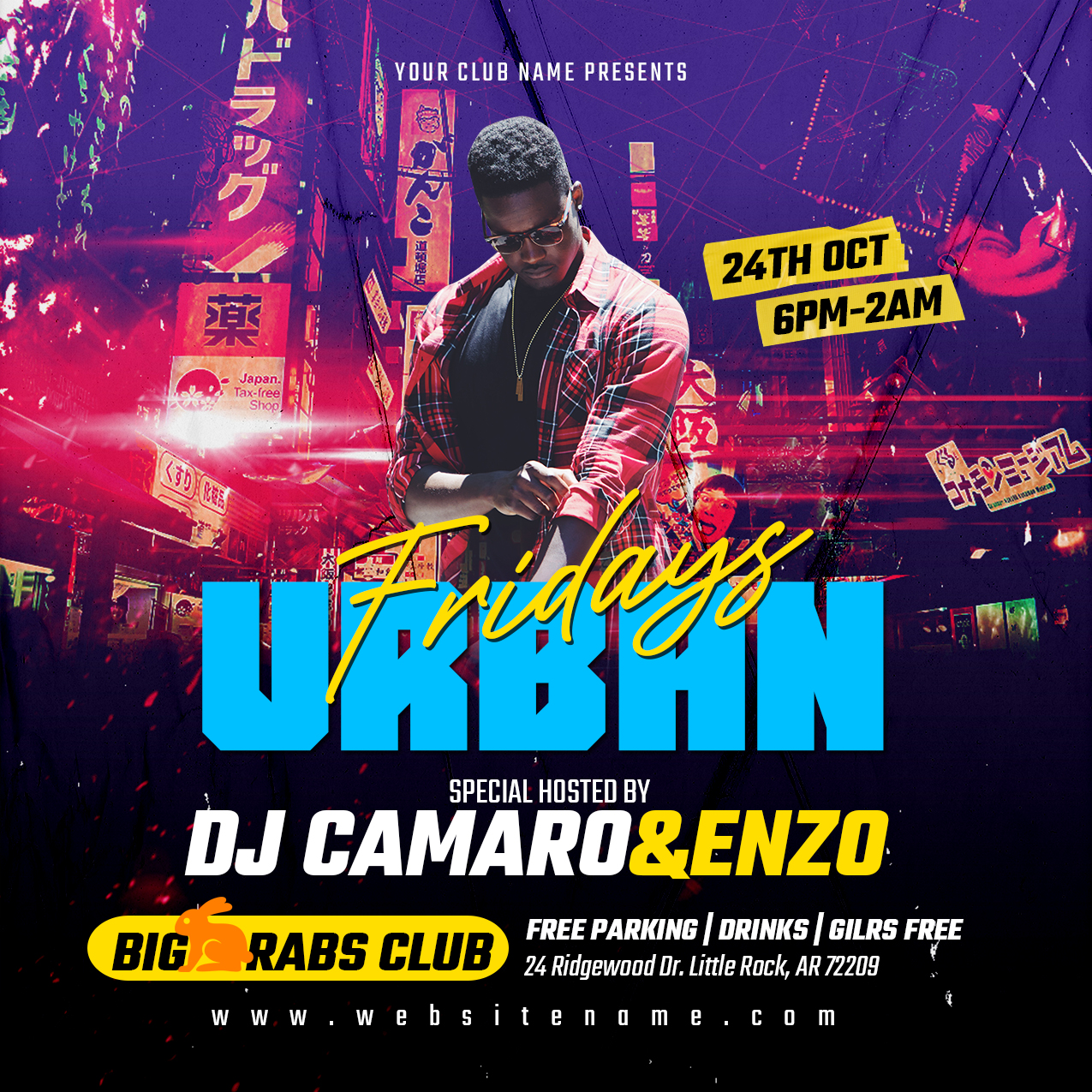 Urban Fridays PSD Flyer