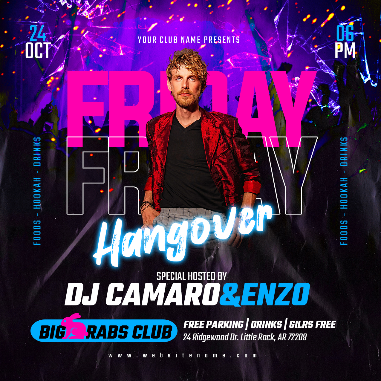 Friday Hangover Night Flyer