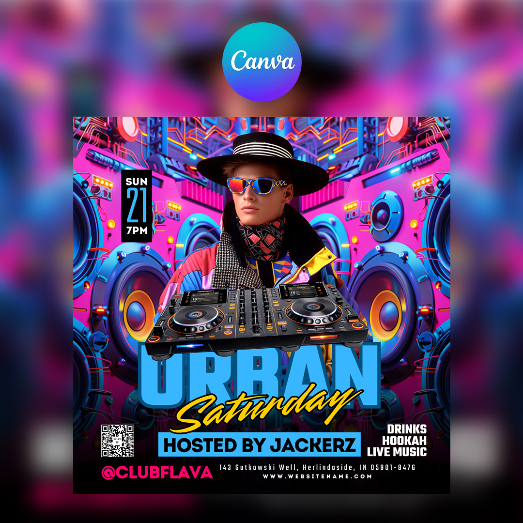 Urban Saturday Canva Flyer
