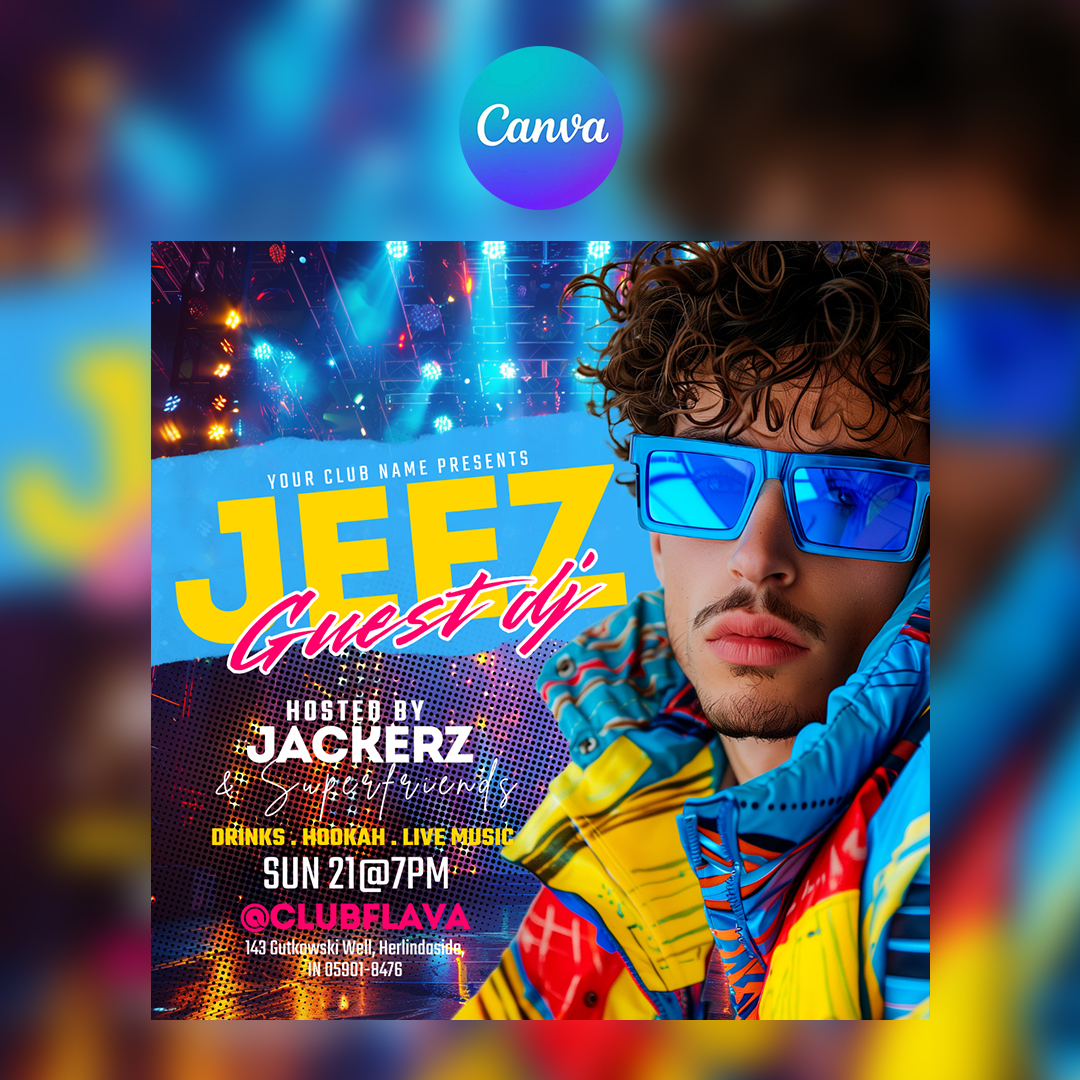 Guest DJ Canva Flyer
