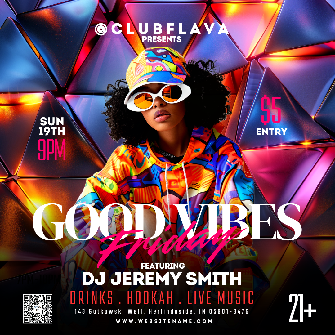 Good Vibes Night Canva Flyer