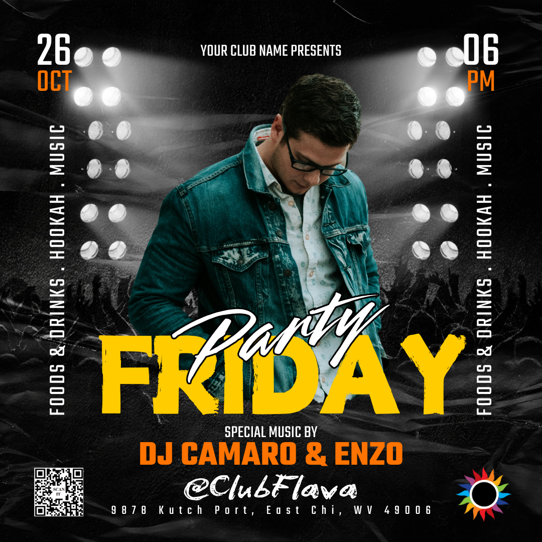 Friday Party Canva Flyer
