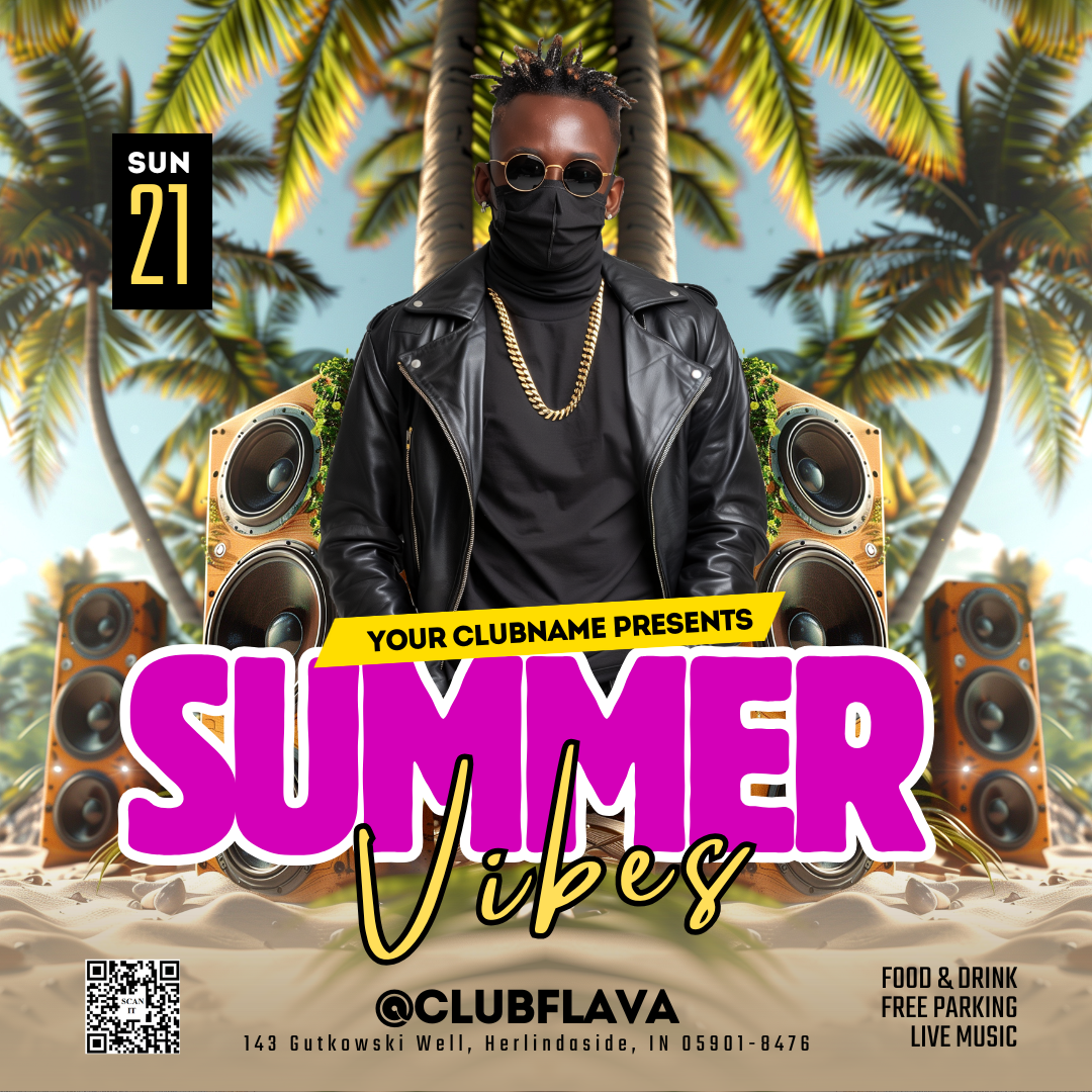 Summer Vibes Canva Flyer