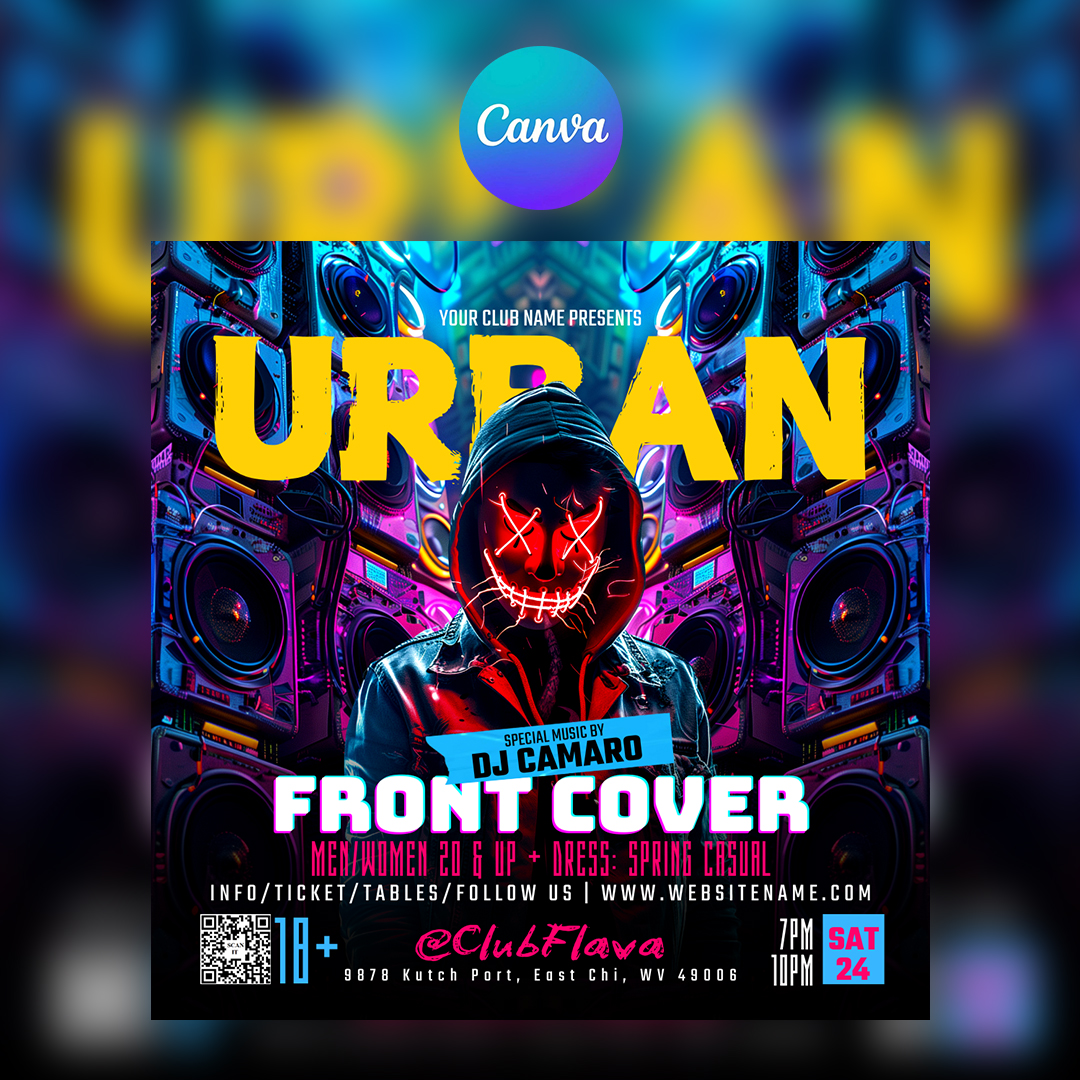 Urban Night Canva Flyer