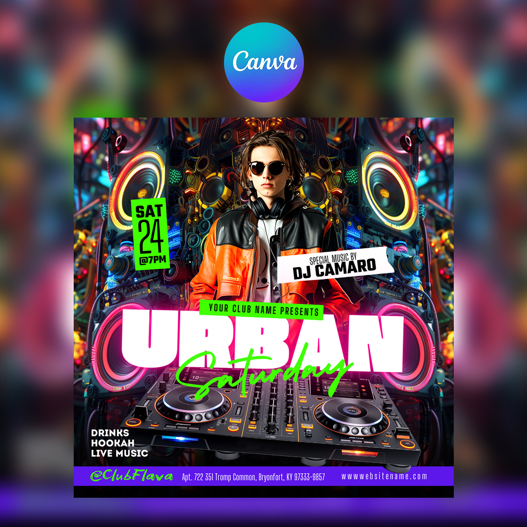 Urban Night Canva Flyer