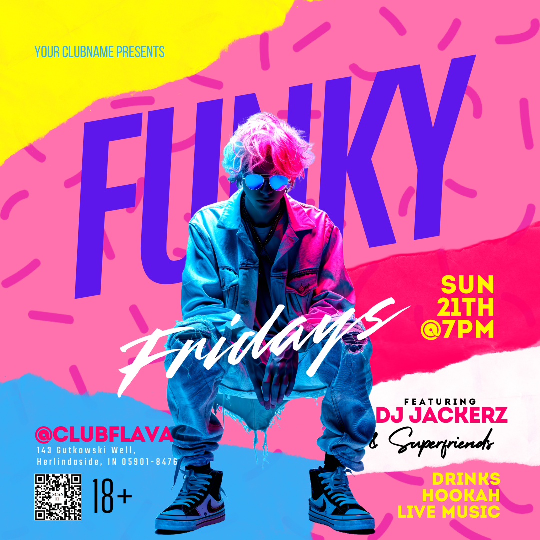 Funky Friday Canva Flyer