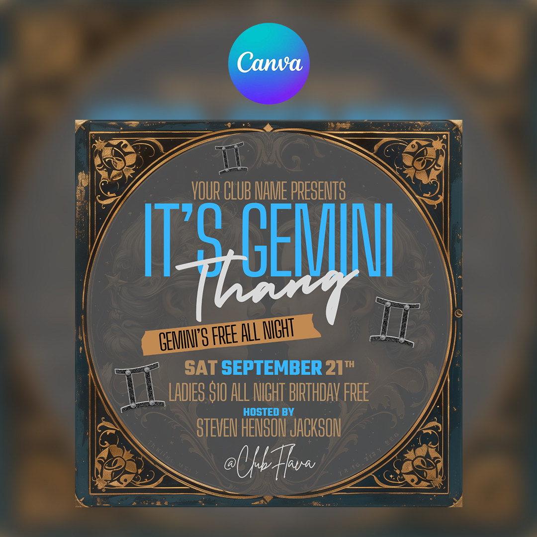 It's Gemini Canva Flyer