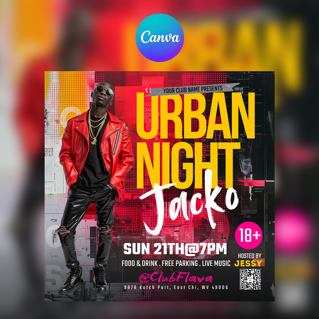 Urban Night Jacko Canva Template