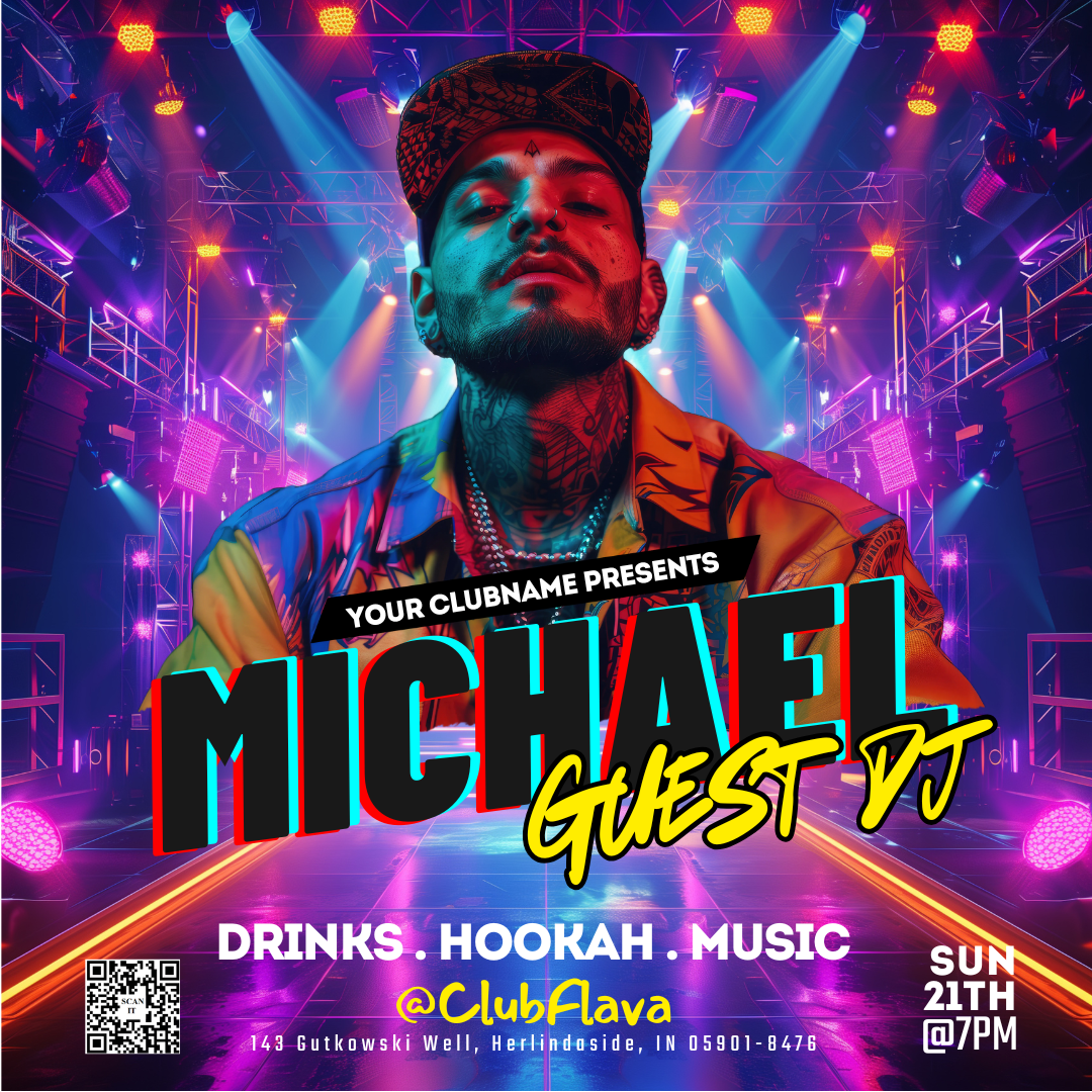 Guest DJ Canva Flyer