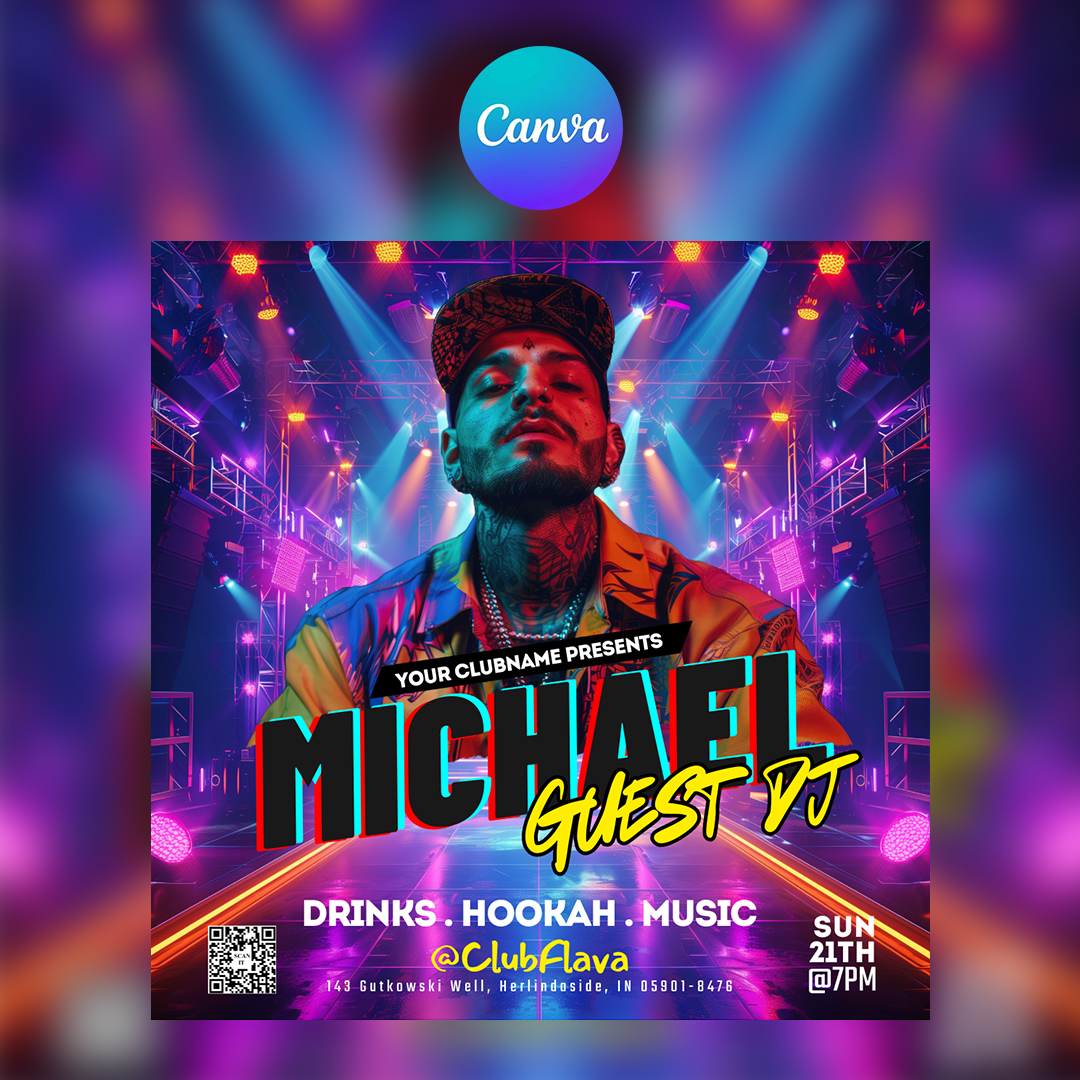 Guest DJ Canva Flyer
