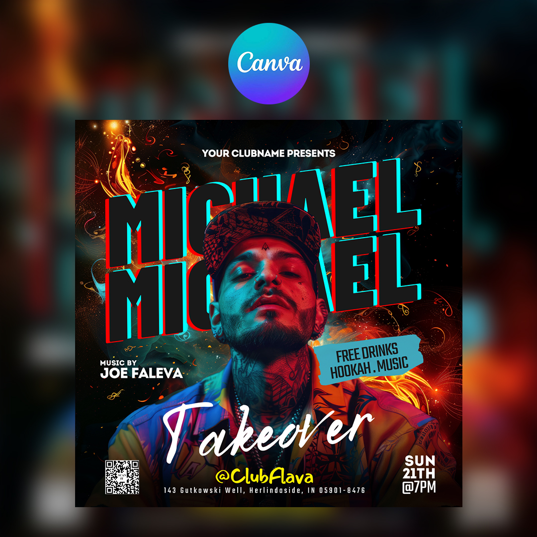 DJ Takeover Canva Flyer
