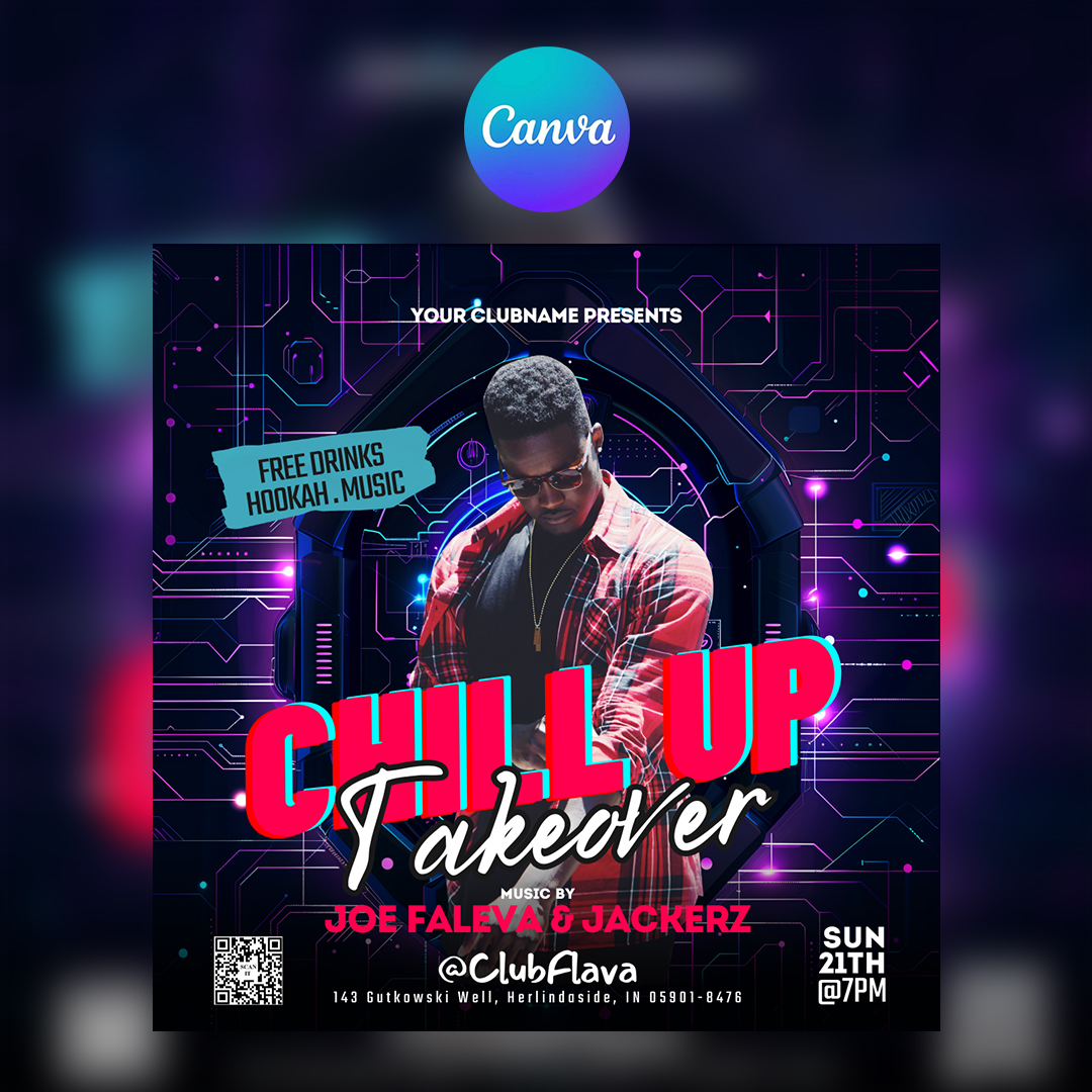 Chiil Up Night Canva Flyer