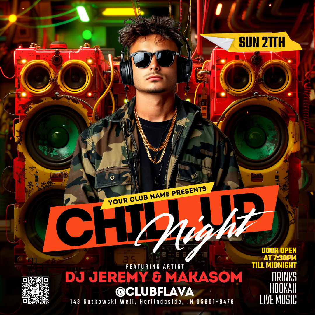 Chill Up Party Canva Flyer
