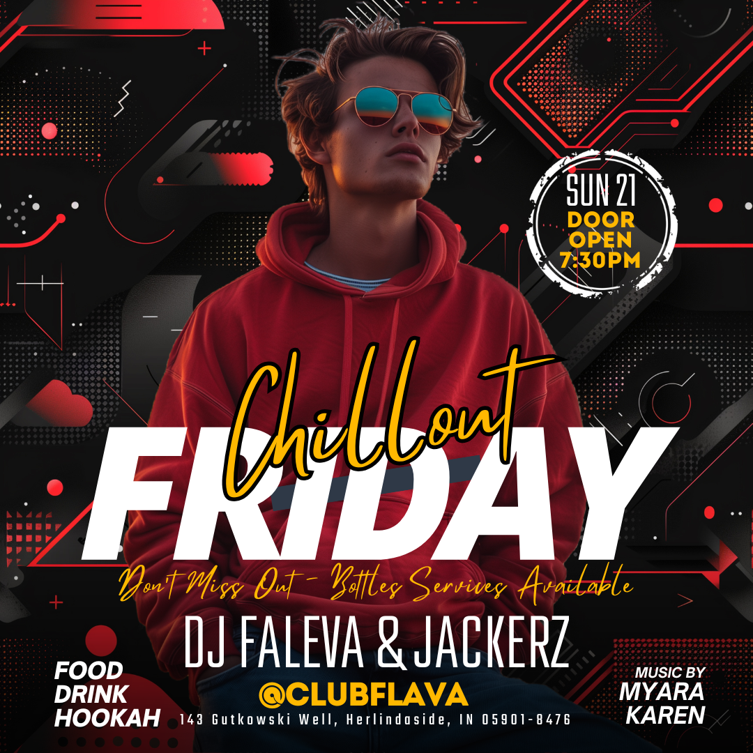 Chiilout Friday Canva Flyer