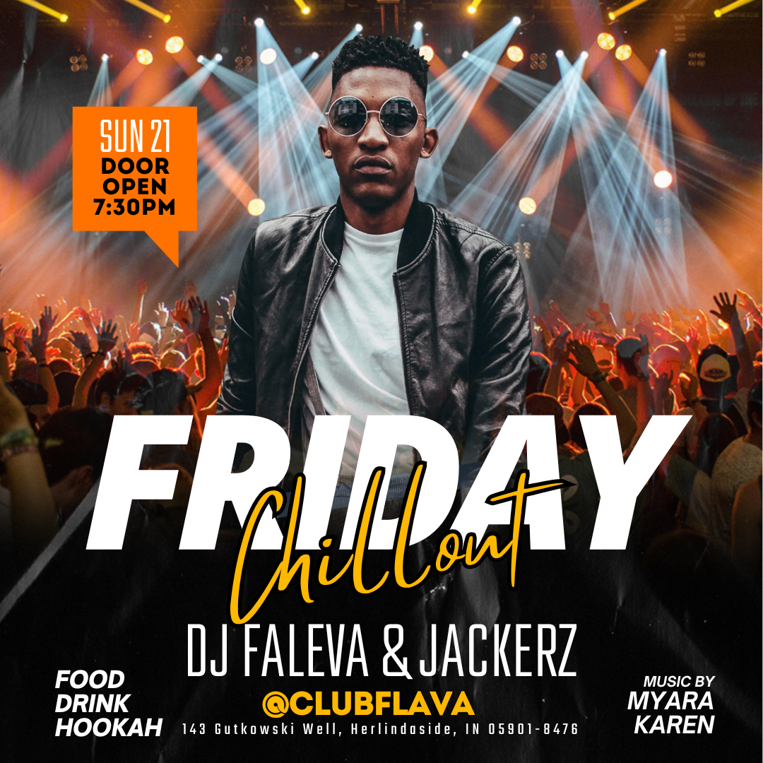 Friday Chillout Canva Flyer