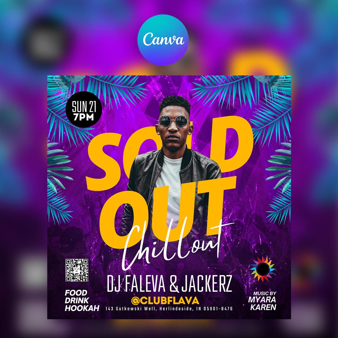 Sold Out Night Canva Flyer