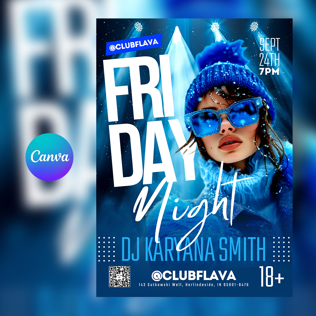 Friday Night Canva Flyer