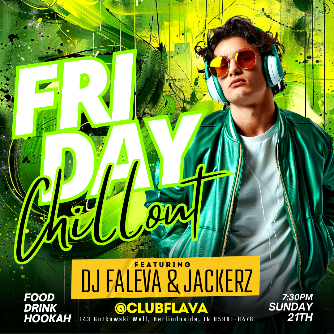 Friday Chillout Canva Flyer