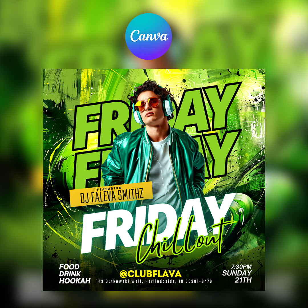 Friday Night Canva Flyer