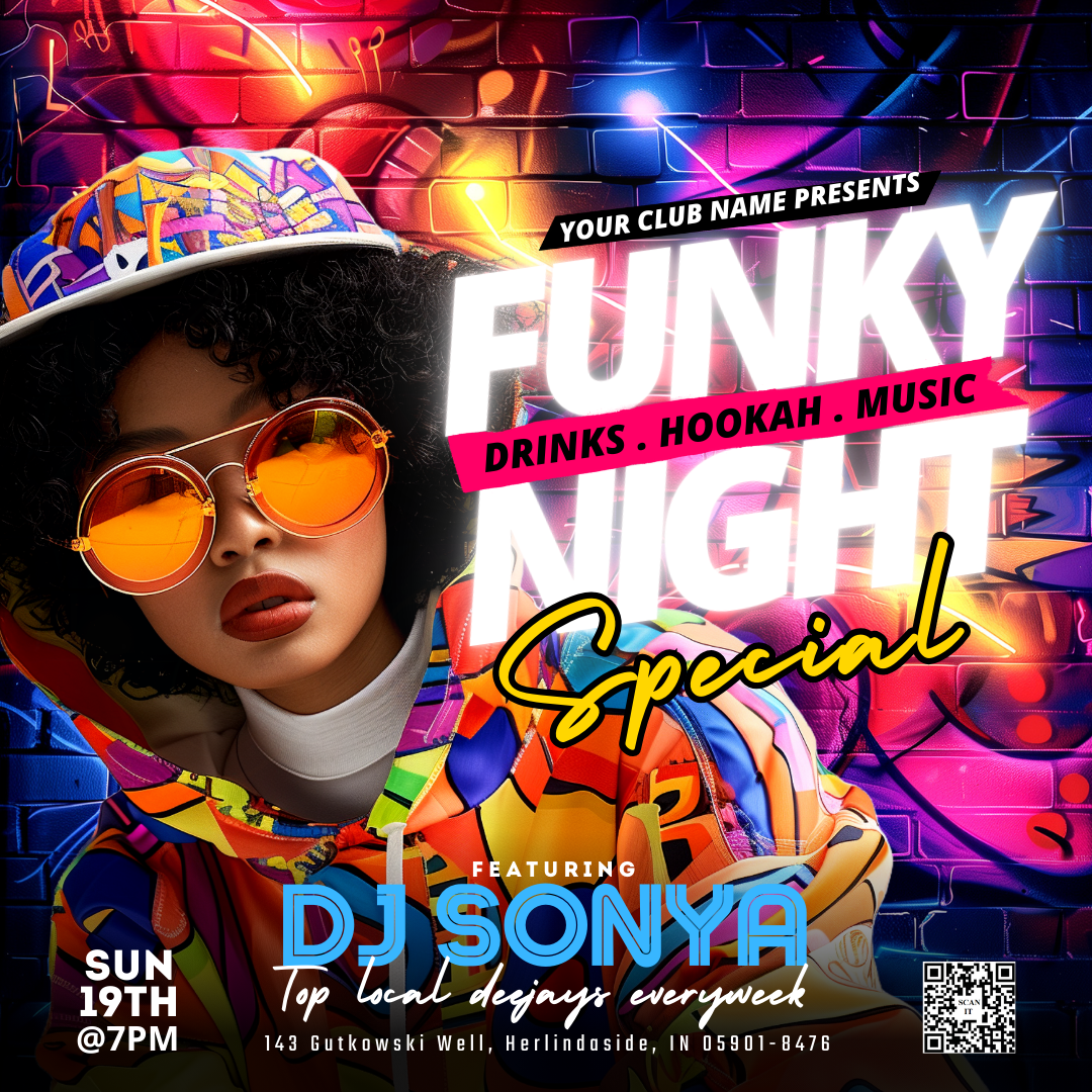 Funky Night Canva Flyer