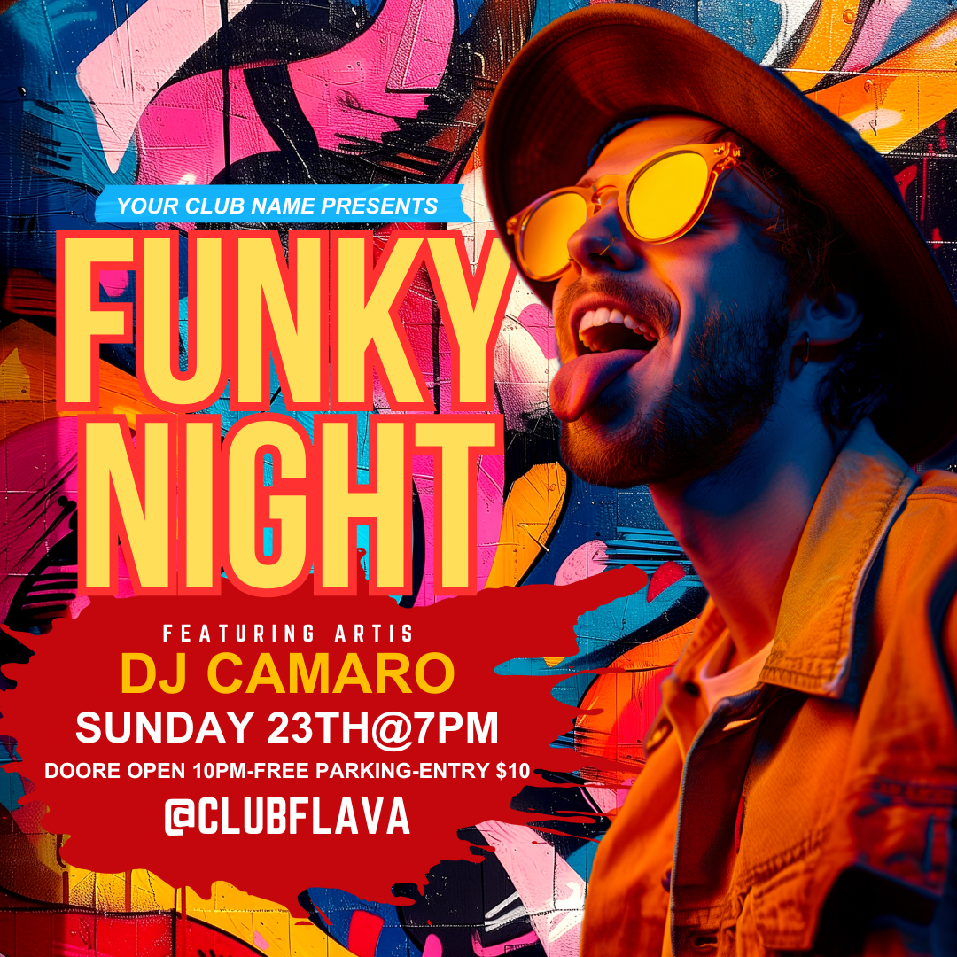 Funky DJ Canva Flyer