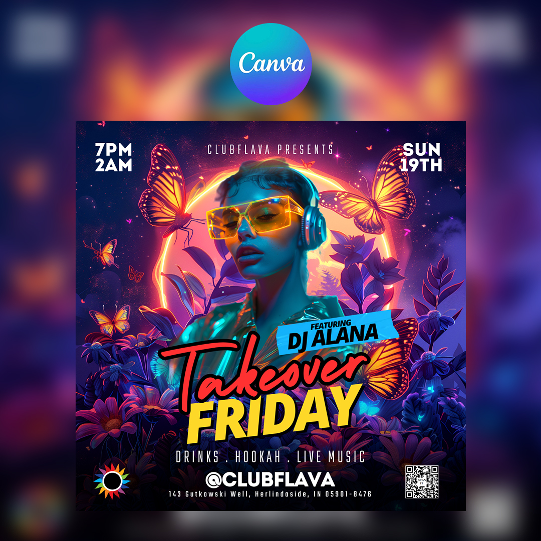 Takeover Friday Canva Flyer