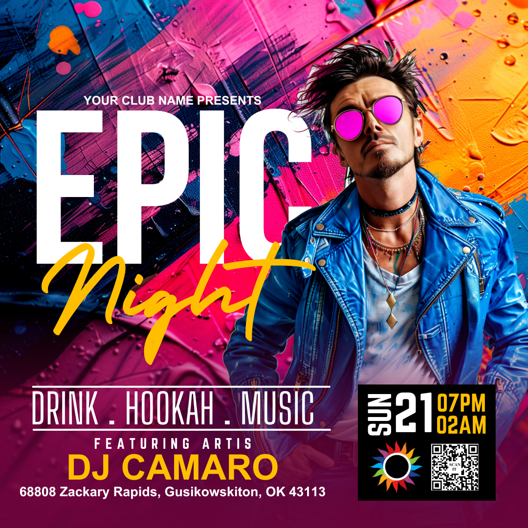 Epic Night Canva Flyer