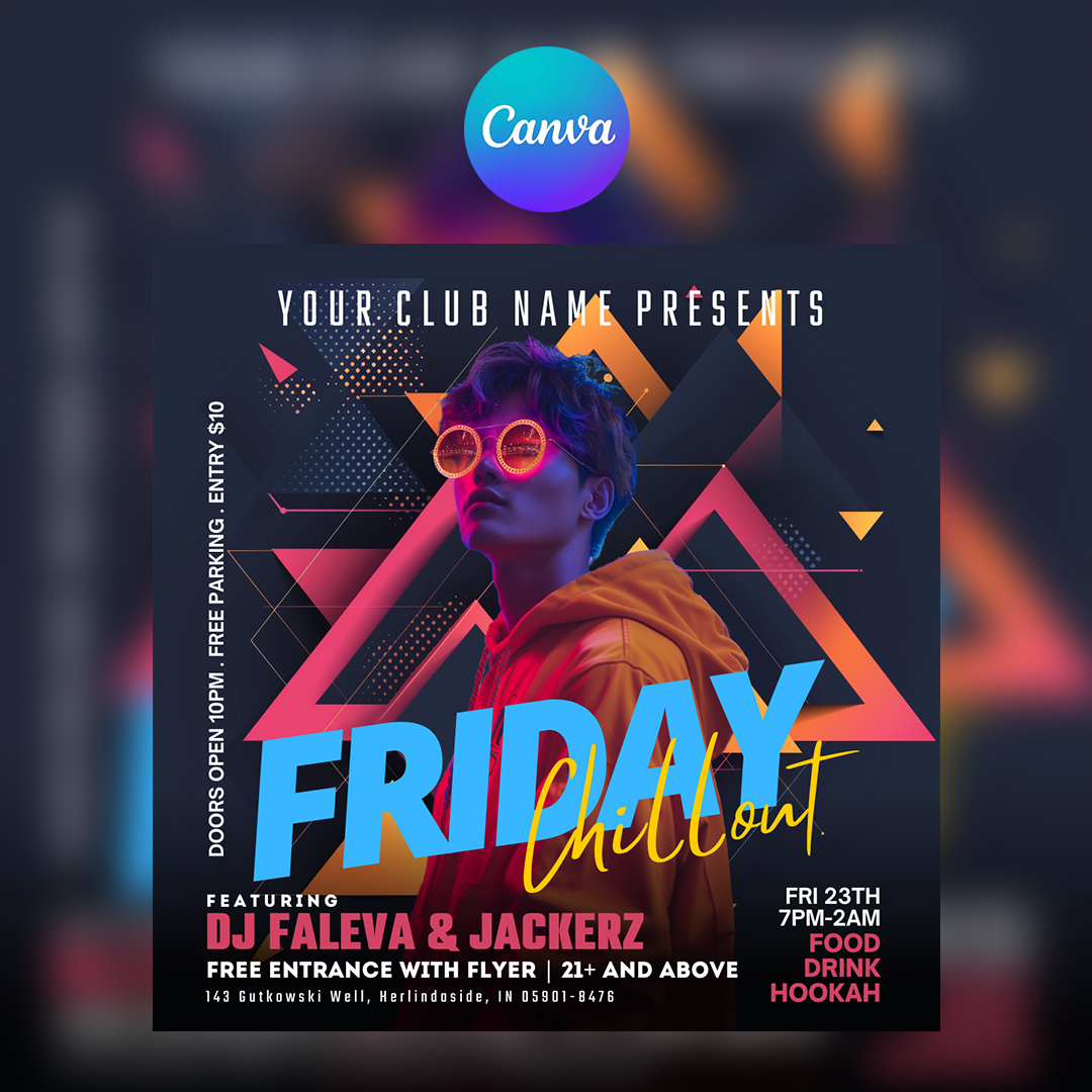 Friday Night Canva Flyer
