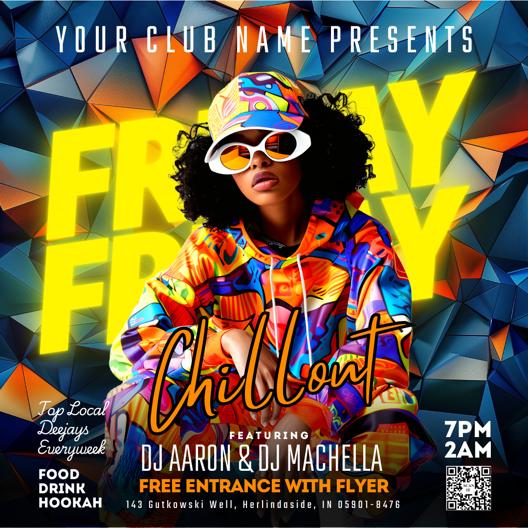 Friday Chillout Canva Flyer