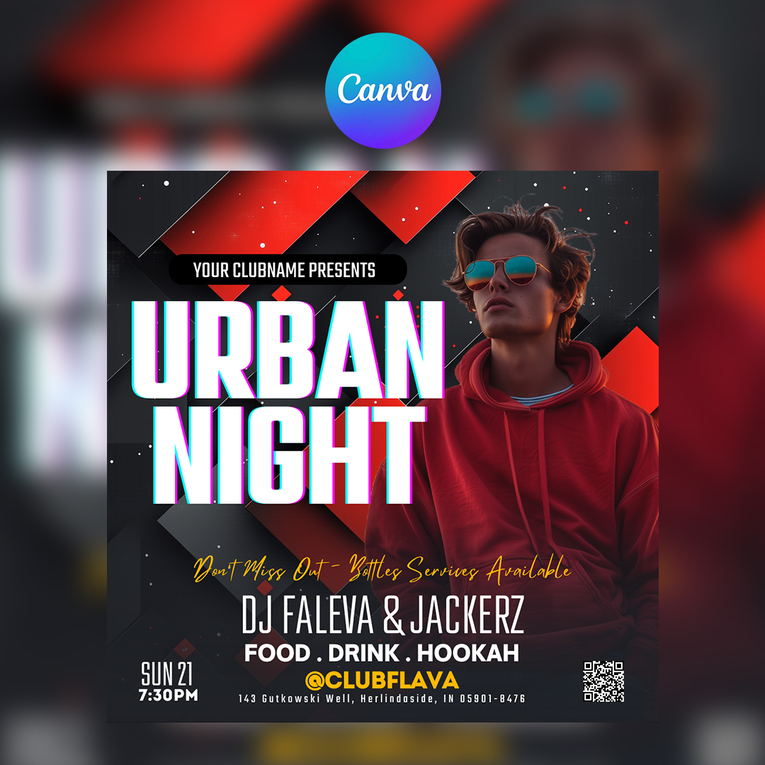 Urban Night Canva Flyer