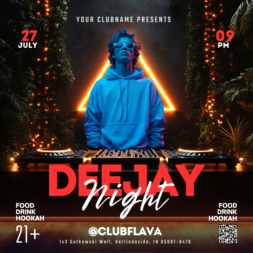 Deejay Night Canva Flyer