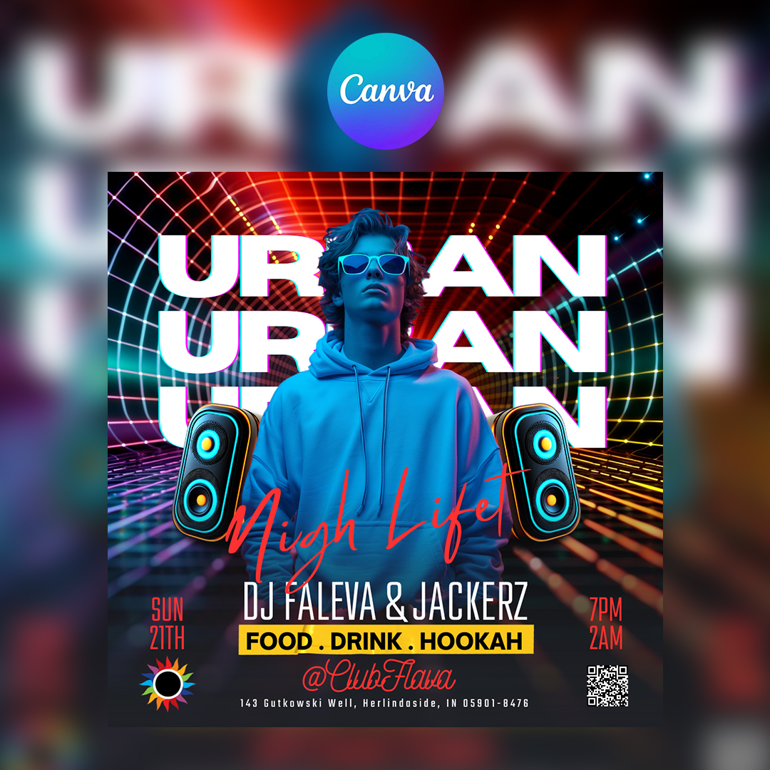 Urban Night Life Canva Flyer