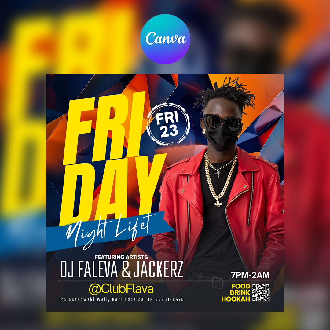 Friday Night Canva Flyer