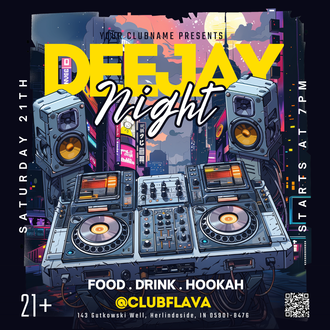 Deejay Night Canva Flyer