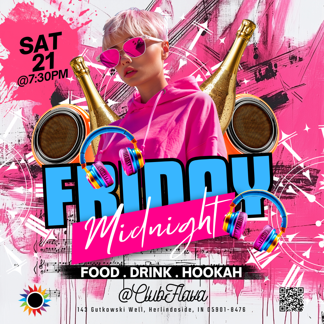 Friday Midnight Canva Flyer