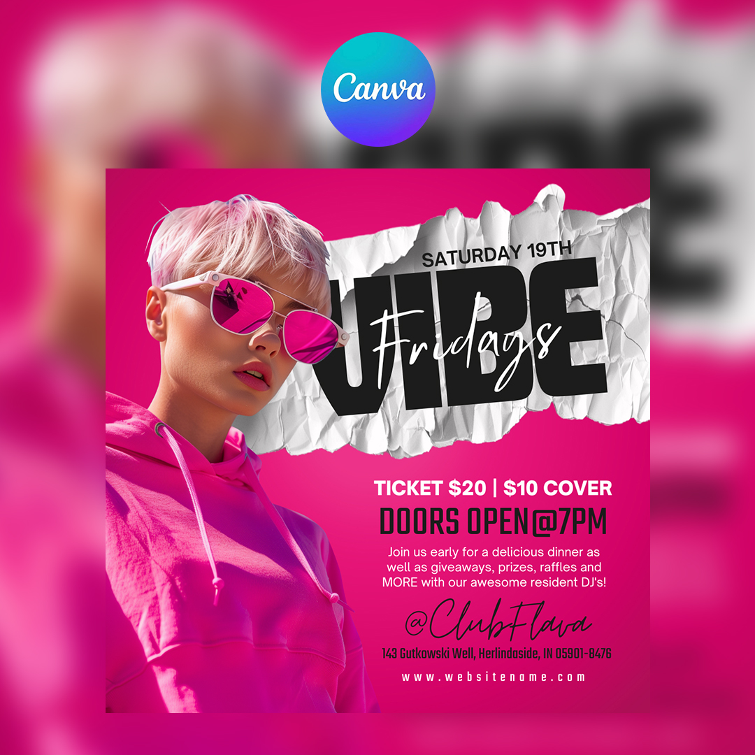 Vibe Fridays Canva Flyer
