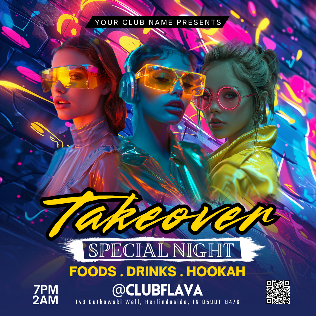 Takeover Night Canva Flyer