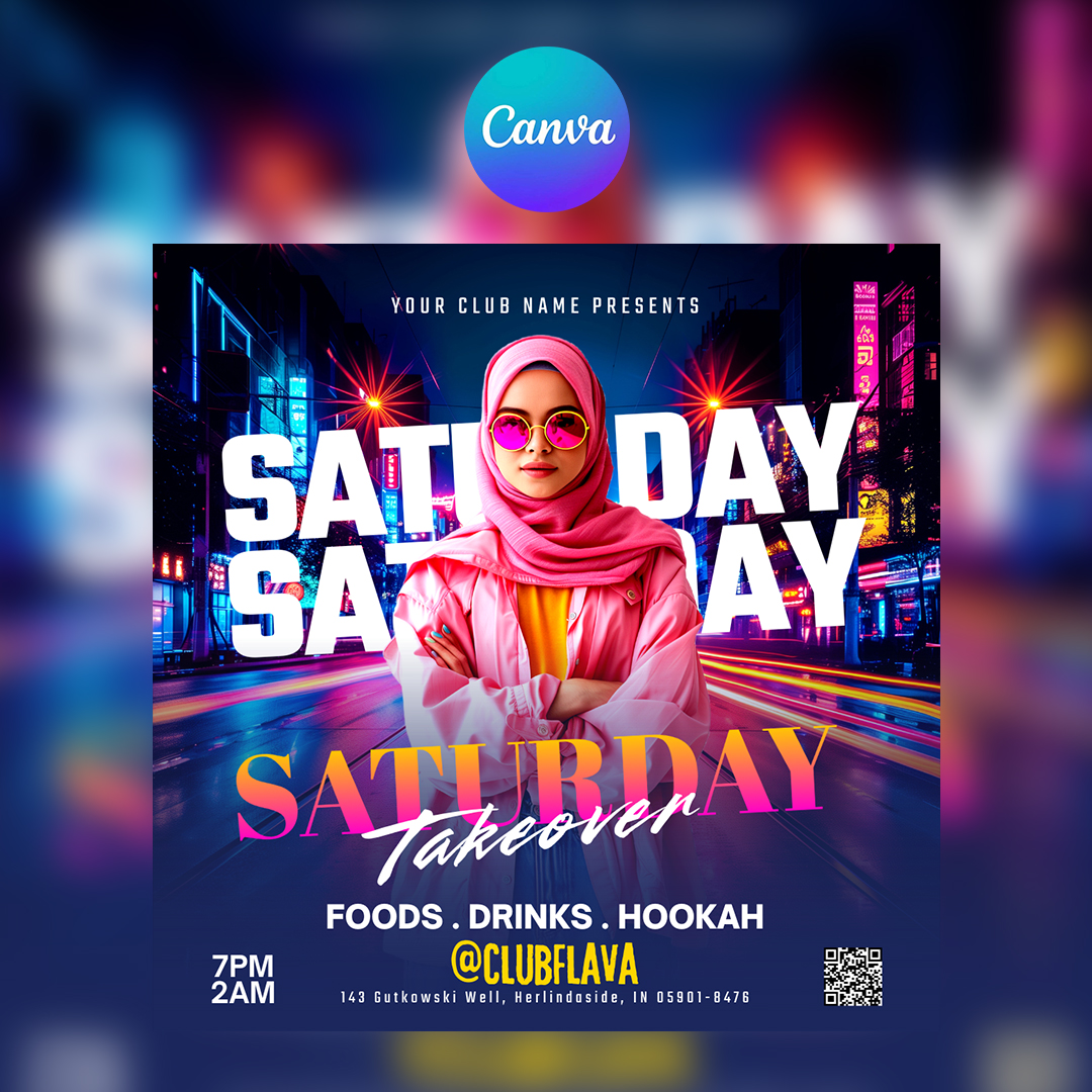 Saturday Takeover Canva Flyer