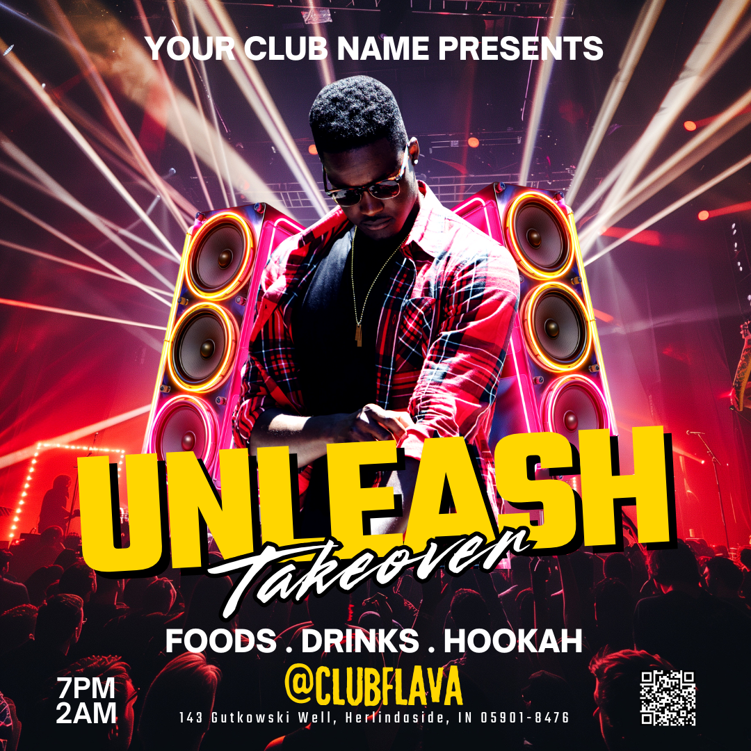 Unleash Night Canva Flyer