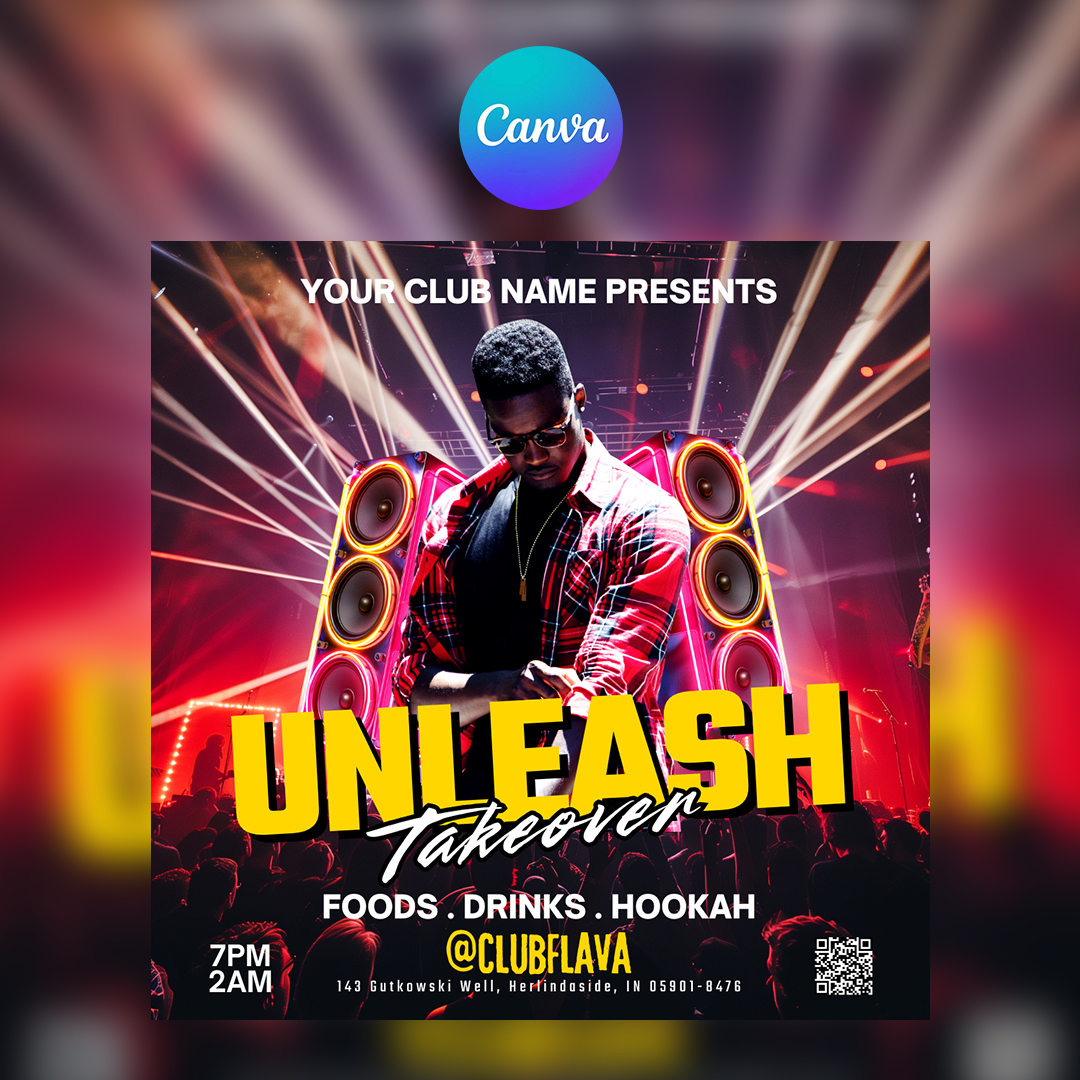 Unleash Night Canva Flyer