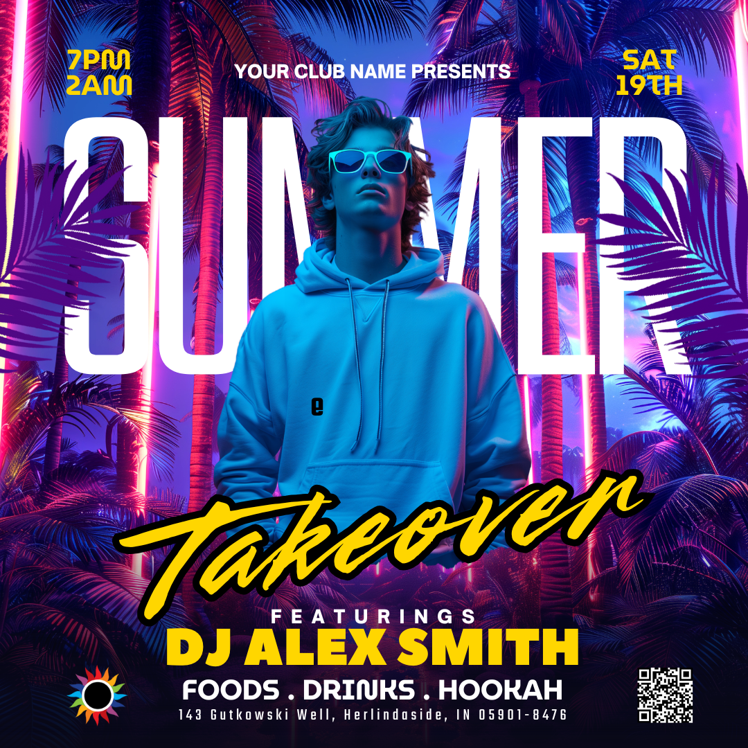 Summer Night Canva Flyer
