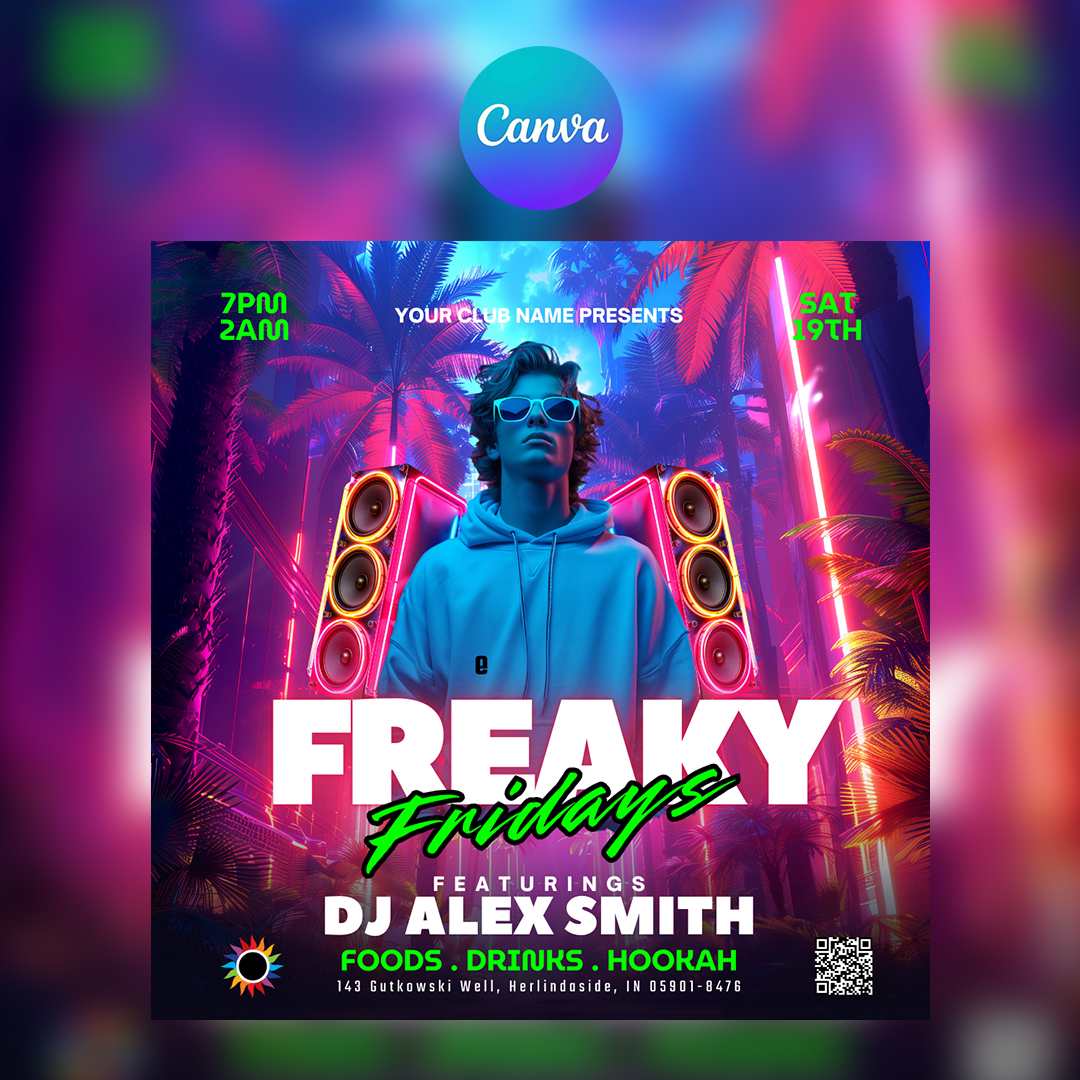 Freaky Fridays Canva Flyer