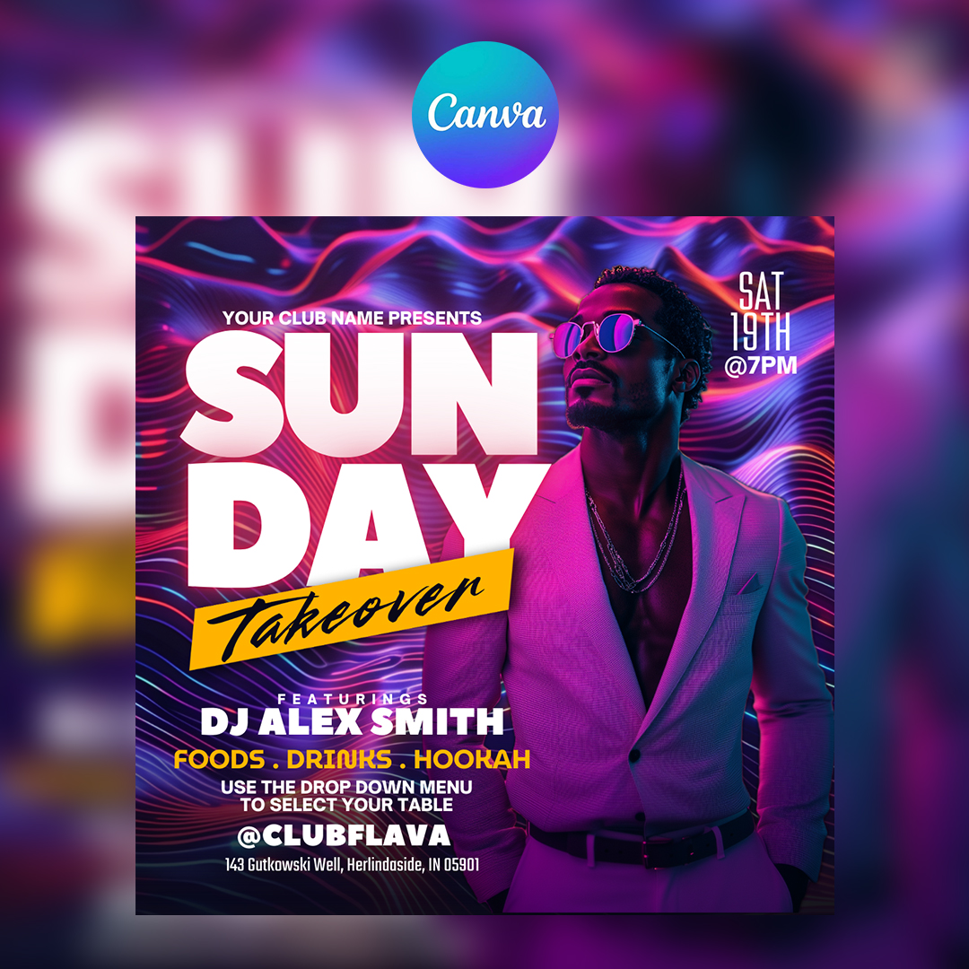 Sunday Takeover Canva Flyer