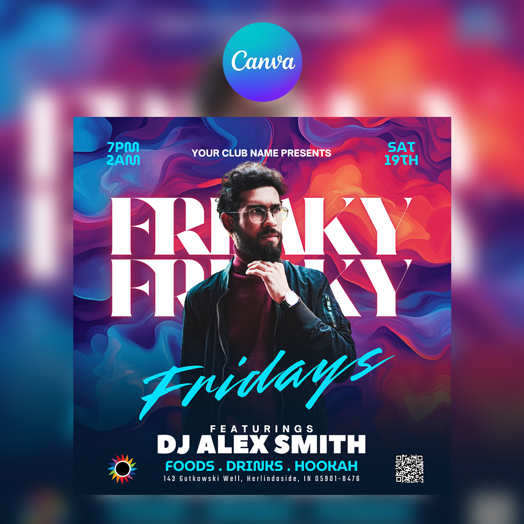 Friday Night Canva Flyer