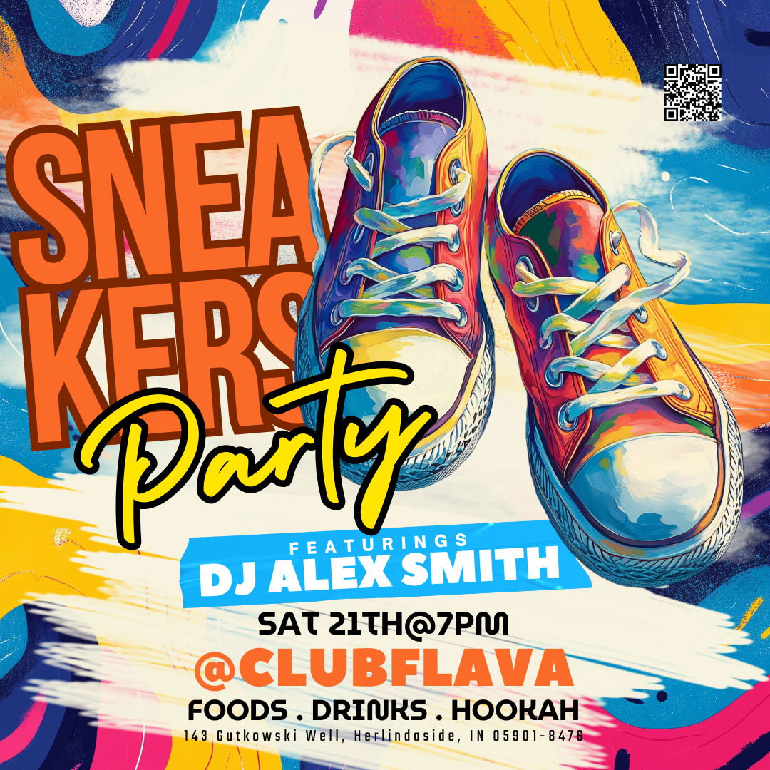 Sneakers Party Canva Flyer